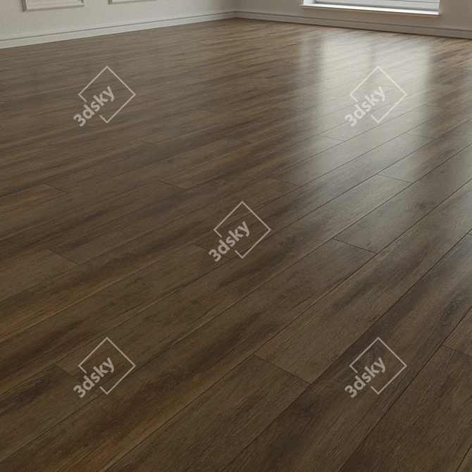 Natural Wood Laminate Flooring 3D model image 2