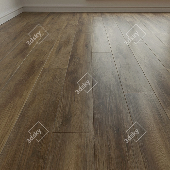 Natural Wood Laminate Flooring 3D model image 3