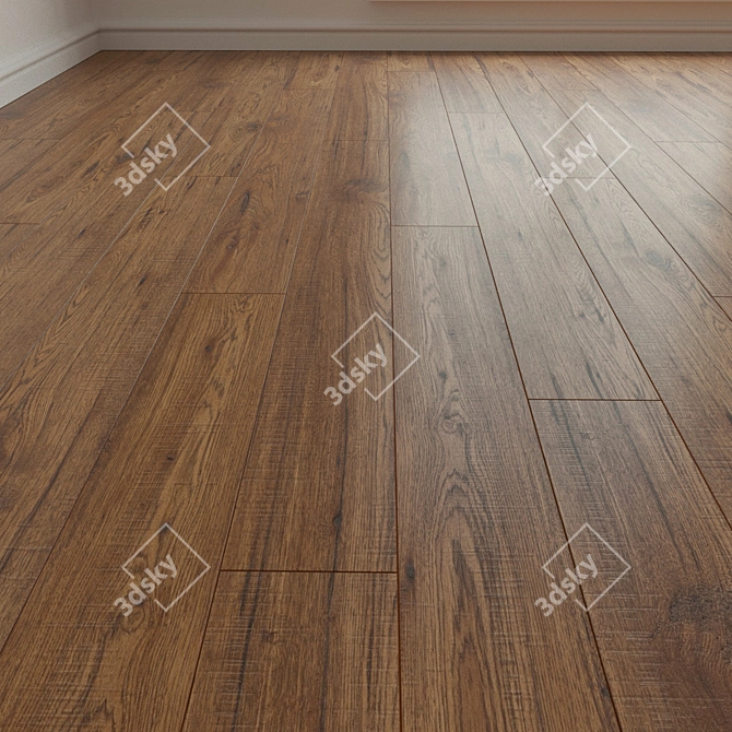 197 Natural Wood Laminate Parquet 3D model image 3