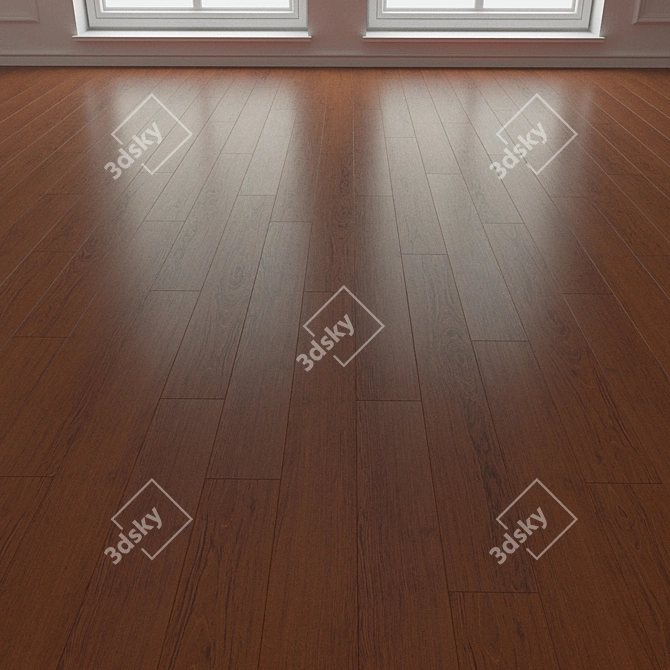 Natural Wood Parquet Flooring 3D model image 1