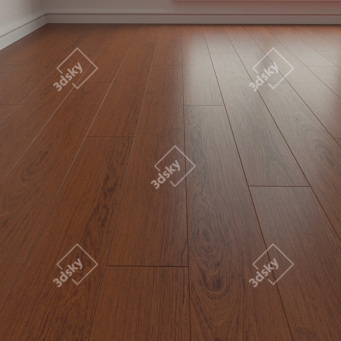 Natural Wood Parquet Flooring 3D model image 3