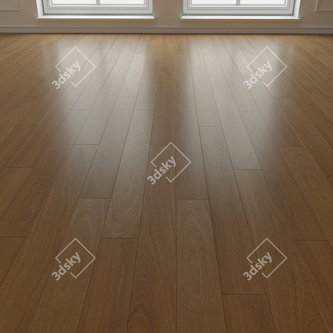 Natural Wood Parquet Flooring 3D model image 1