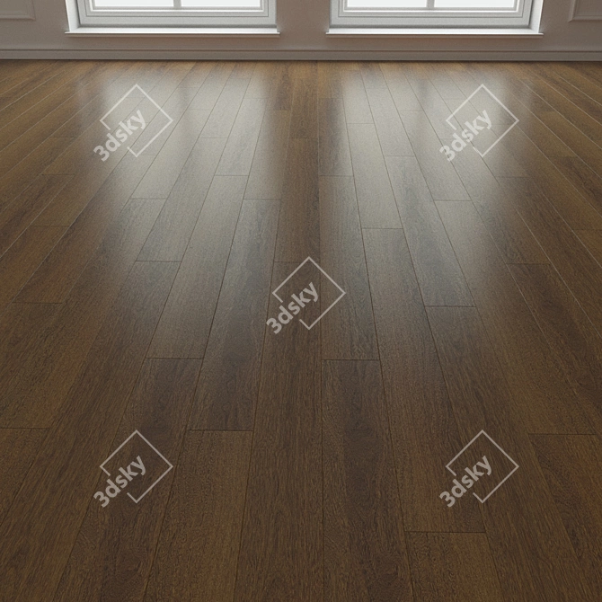 Title: Natural Wood Parquet Flooring 3D model image 1