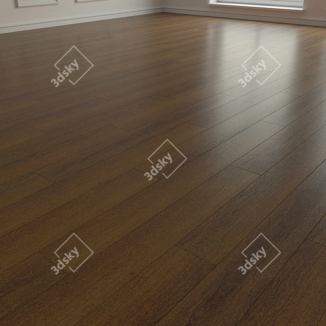 Title: Natural Wood Parquet Flooring 3D model image 2