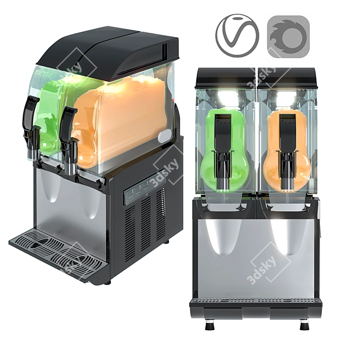 SPM LUCE IPRO 2 M: High-Performance Slush Machine 3D model image 1