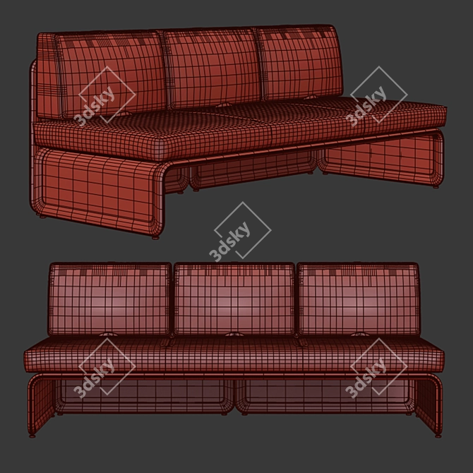 Coalesse Lagunitas Lounge System Sofa 3D model image 5