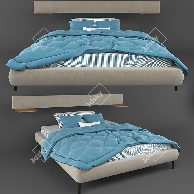 Groove Audio Bed: Contemporary Design & Wireless Convenience 3D model image 1