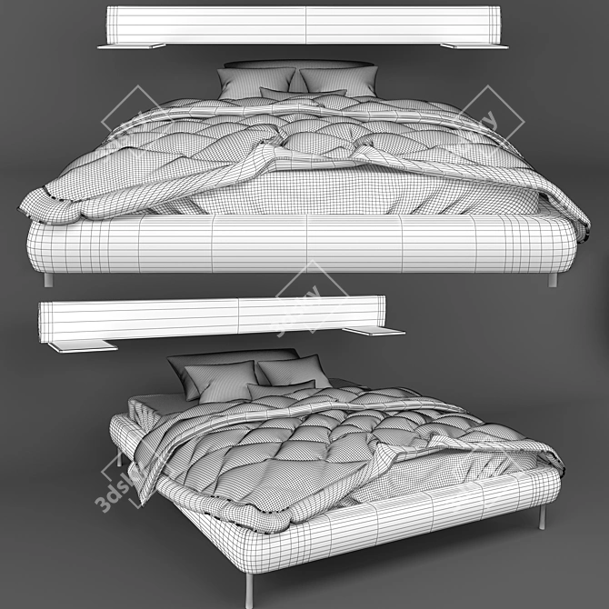 Groove Audio Bed: Contemporary Design & Wireless Convenience 3D model image 2