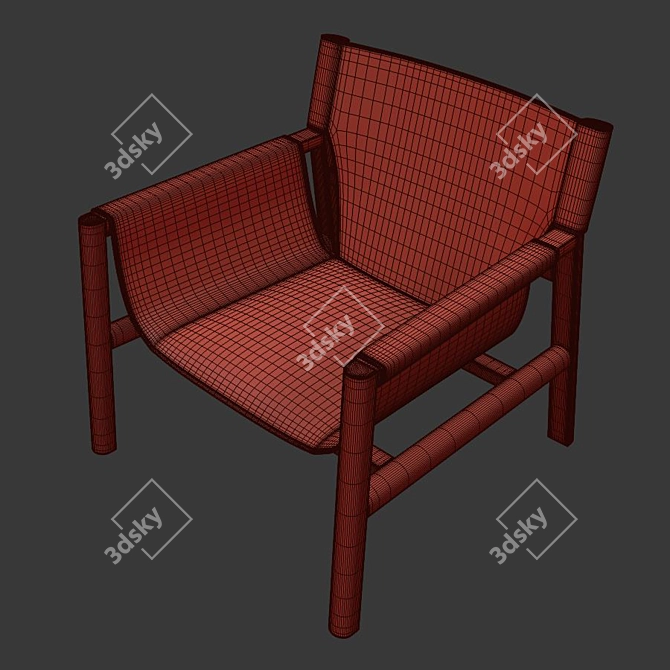 Minimalist Polys Pablo Armchair 3D model image 5