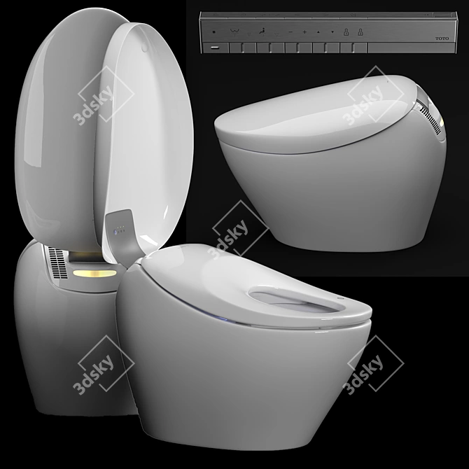 Luxury TOTO Neorest NX - Ultimate Electronic Bidet 3D model image 6