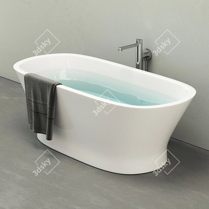 Slim Elegance: Porcelanosa Bath 3D model image 1