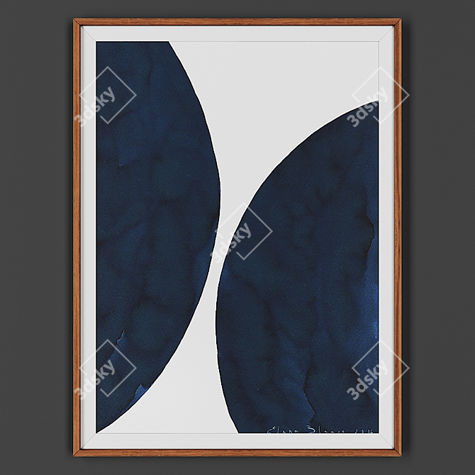 Wooden Framed Picture 3D model image 1