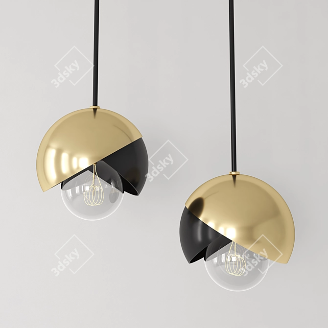 Elegant Emma Pendant Light 3D model image 1