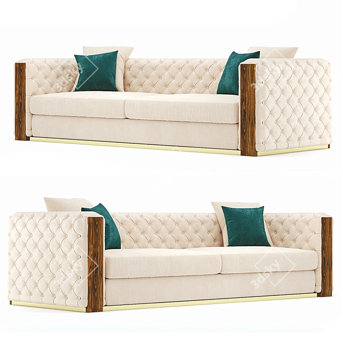 LASKASAS Jean Sofa: Sophisticated Elegance 3D model image 2