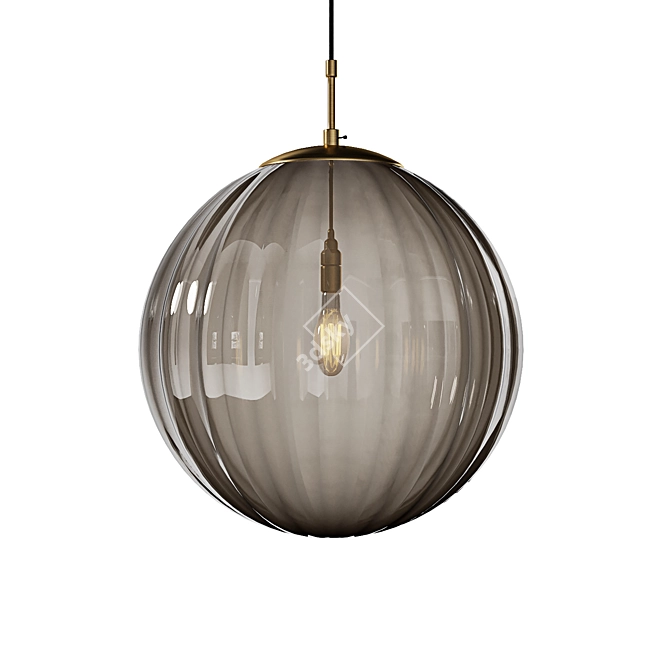 Nordic Glass Globe Pendant Light 3D model image 2