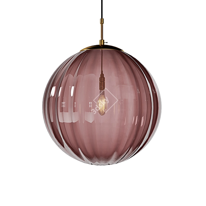 Nordic Glass Globe Pendant Light 3D model image 4