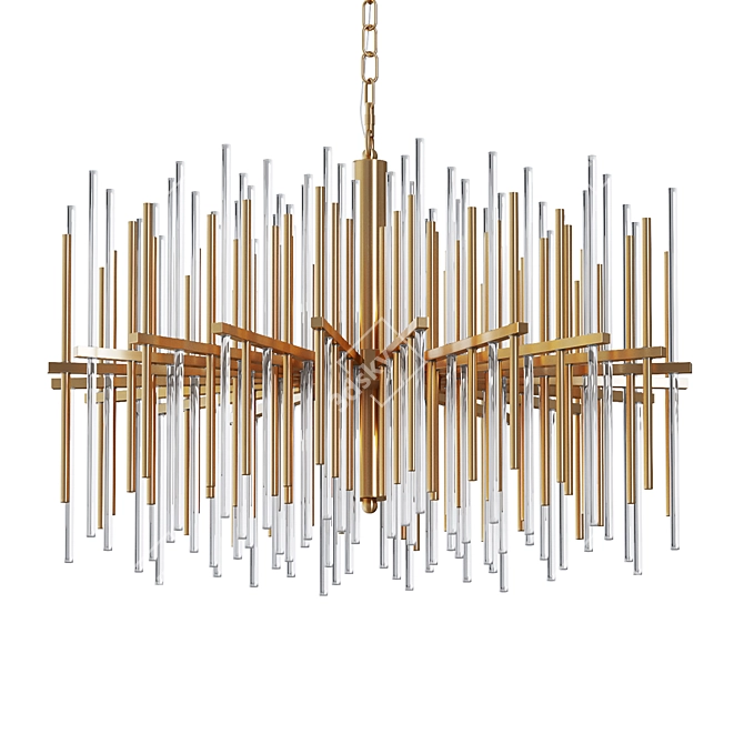 Modern Post-Style Lampatron Chandelier 3D model image 1