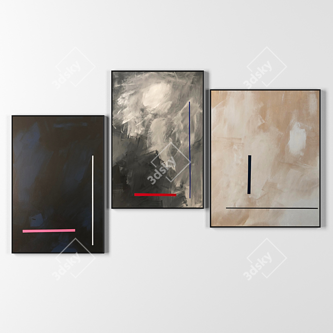 Black Frame Collection - Set of 3 3D model image 1