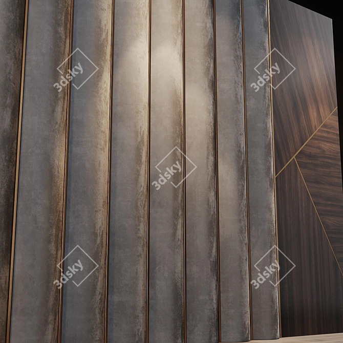 Title: Customizable Headboard and Wall Panel 3D model image 3