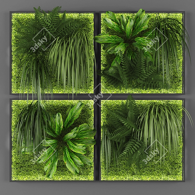 Polys 173952 Verts 293735 Vertical Garden 3D model image 1