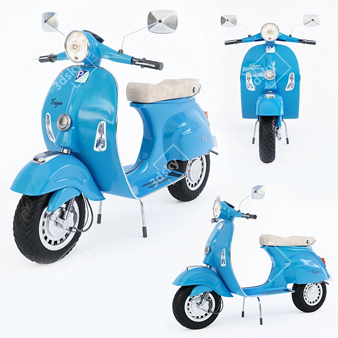 Vintage Vespa 02: 3dsMax & OBJ Model 3D model image 1