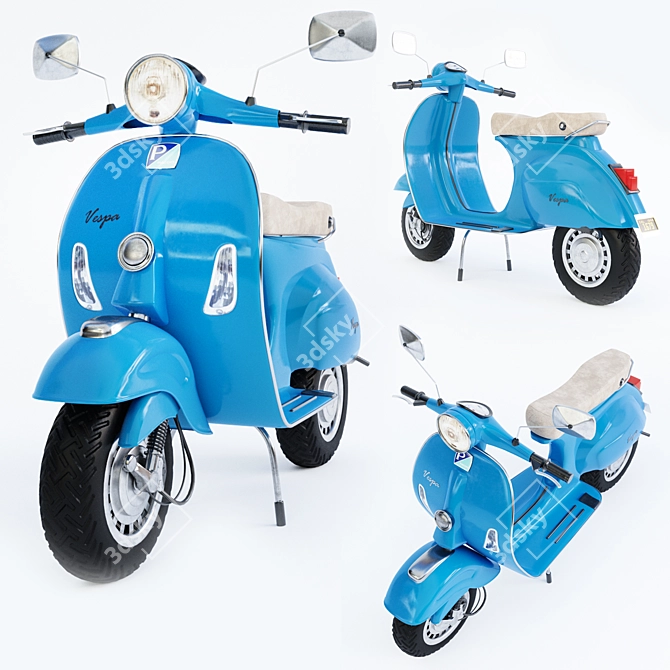 Vintage Vespa 02: 3dsMax & OBJ Model 3D model image 2