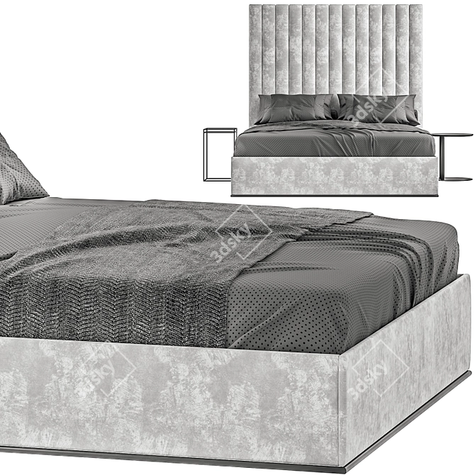 3D Bed Design Modeling with V-ray 3D model image 3