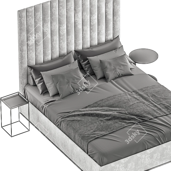 3D Bed Design Modeling with V-ray 3D model image 4