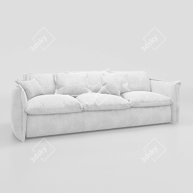 Italian Knit Sofa: Modern, Luxurious & Stylish 3D model image 4