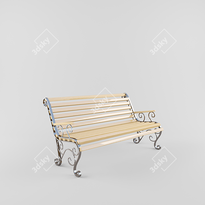 Versatile Bench Decor 3D model image 2