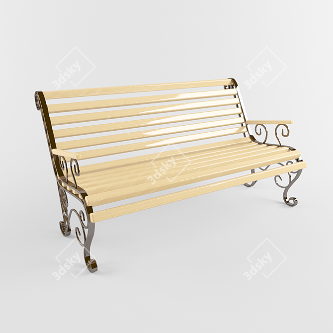 Versatile Bench Decor 3D model image 4