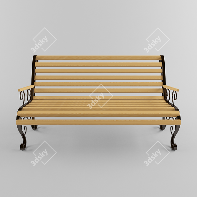 Versatile Bench Decor 3D model image 5