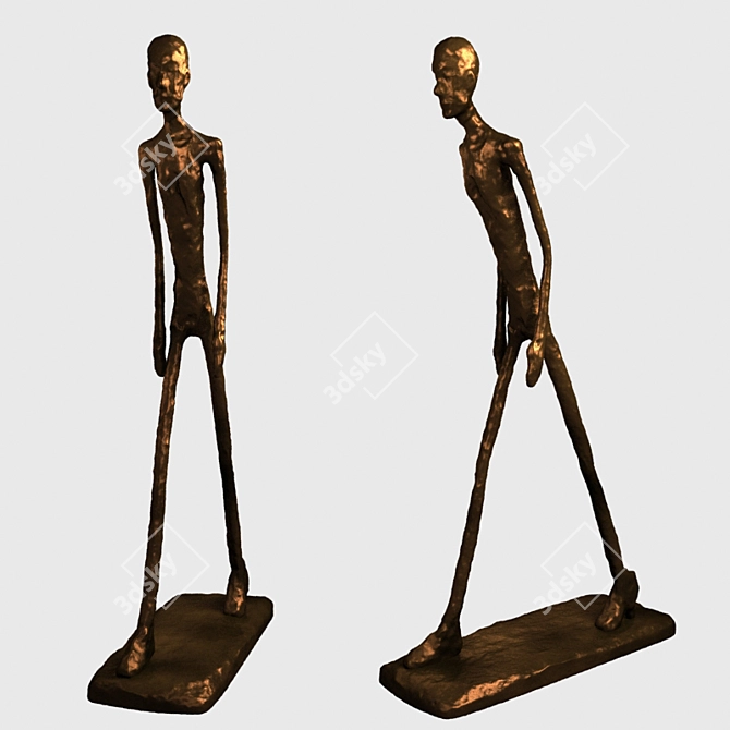 Record-breaking Walking Man Sculpture 3D model image 2