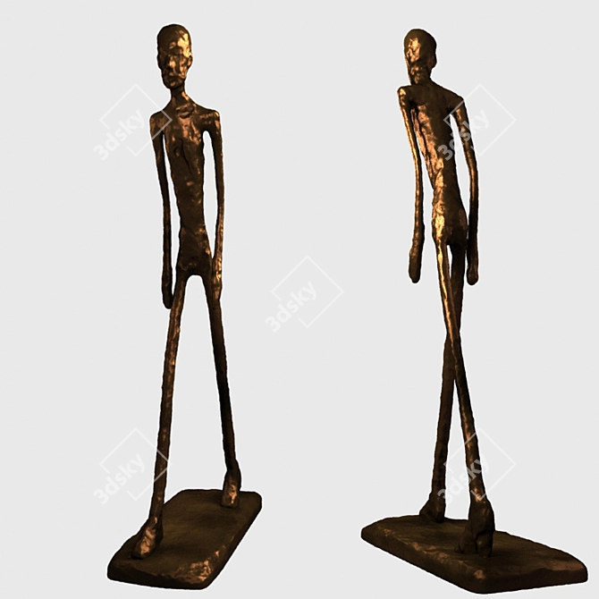 Record-breaking Walking Man Sculpture 3D model image 3