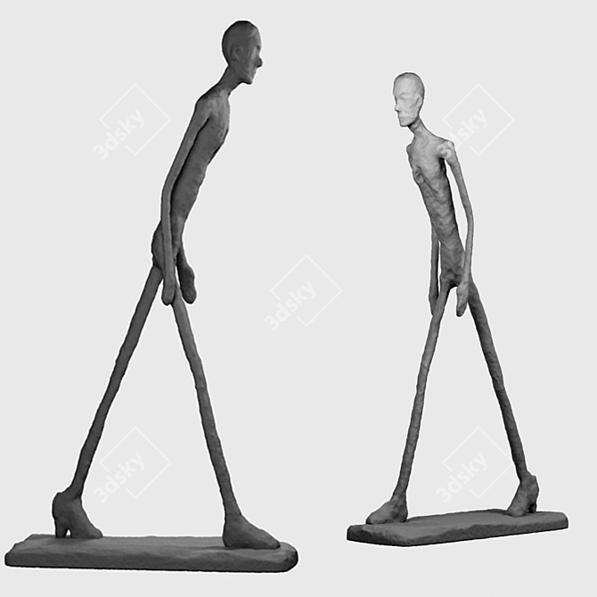 Record-breaking Walking Man Sculpture 3D model image 4