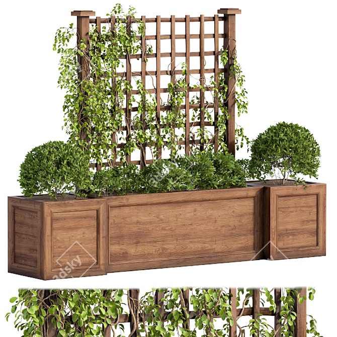 Ivy-Framed Outdoor Oasis 3D model image 1