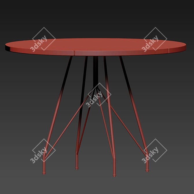 Modern Cross Dining Set 3D model image 4