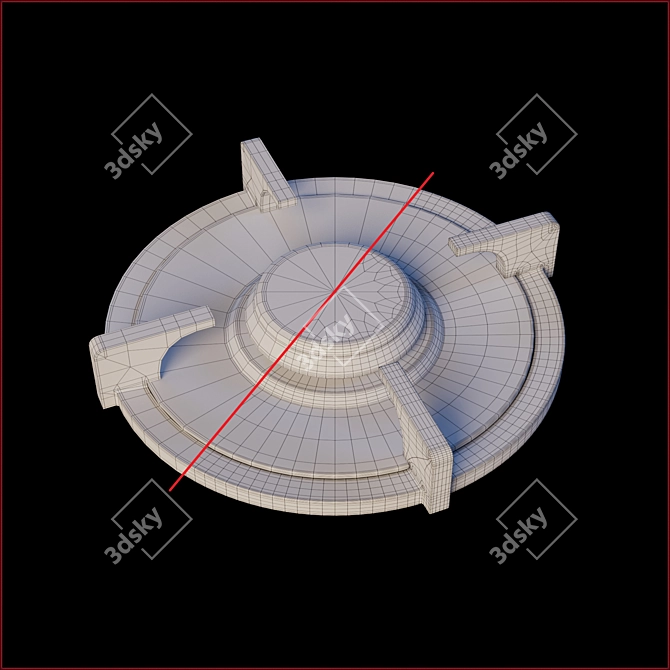 Reginox Pitt Elbrus: Integrated Gas Cooktop 3D model image 2