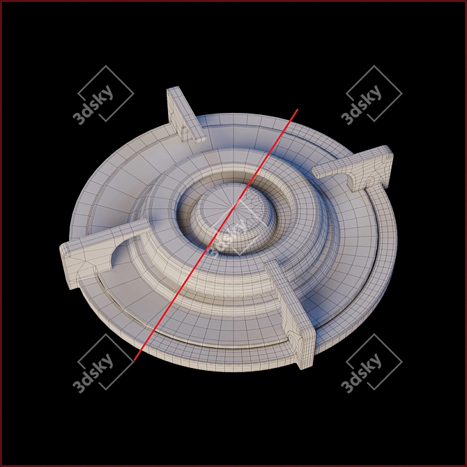 Reginox Pitt Elbrus: Integrated Gas Cooktop 3D model image 4