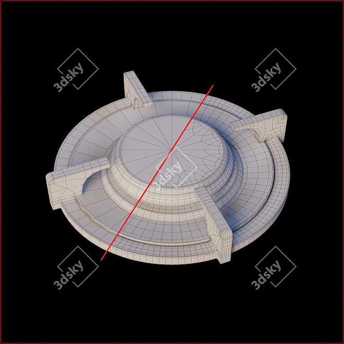 Reginox Pitt Elbrus: Integrated Gas Cooktop 3D model image 8