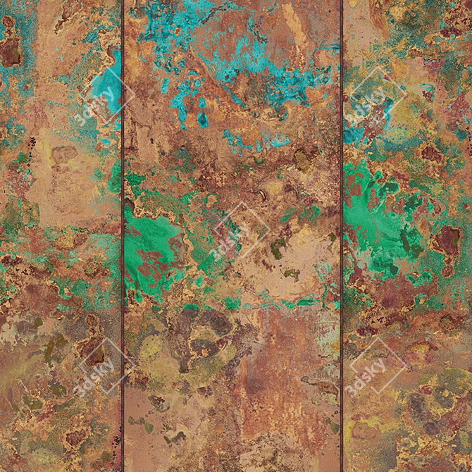 Elegance in Patina Glaze: MUANCE Wallpaper 3D model image 4