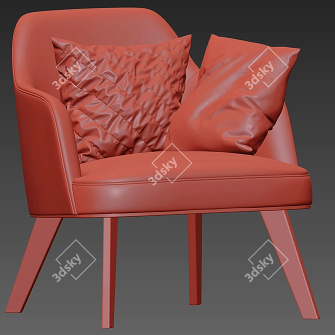 Elegant Poliform JANE Armchair 3D model image 3