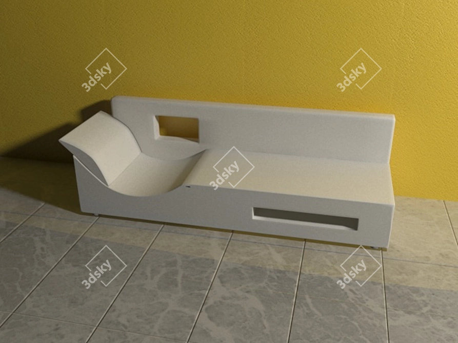 Luxury Leather Triple Furniture 3D model image 1