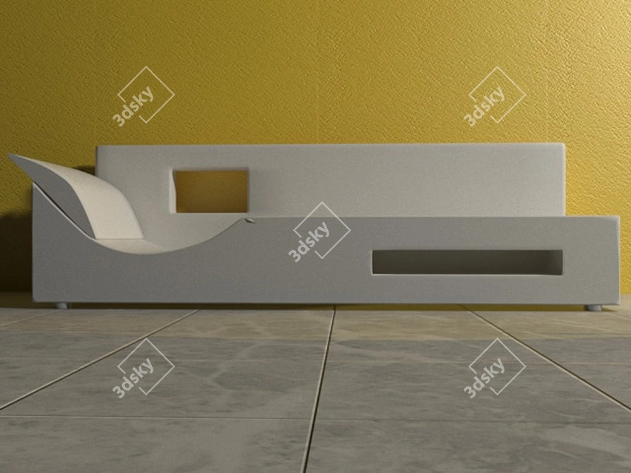 Luxury Leather Triple Furniture 3D model image 2