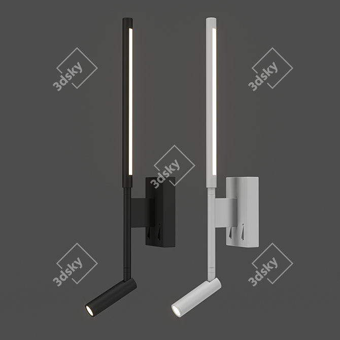 Modern LED Wall Lamp - TORCH Collection 3D model image 1