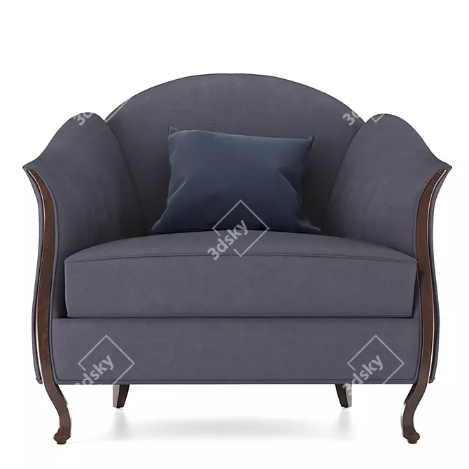 Elegant Neoclassical Armchair: Arrondie Christopher Guy 3D model image 1