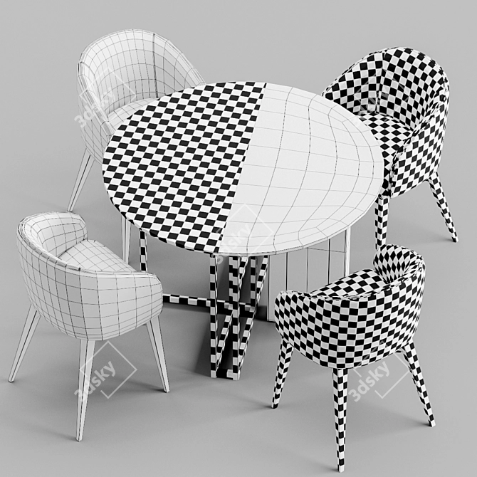 Prosvir Modern Table Chair 3D model image 2