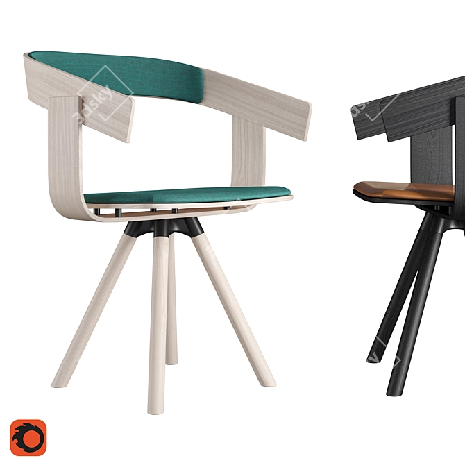 BuzziFloat: Minimalistic Chair with a Strong Graphic Identity 3D model image 3