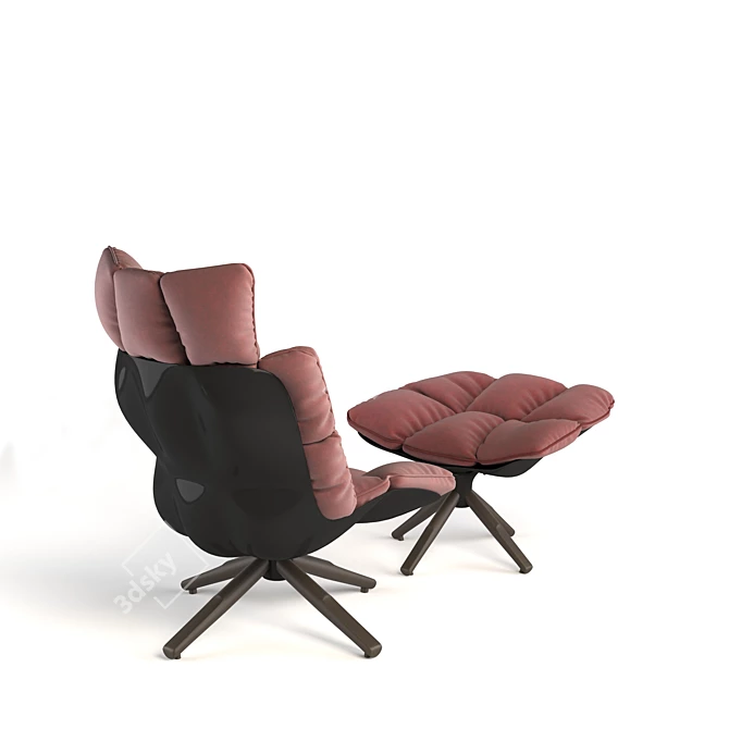 Modern Geometry Husk Armchair 3D model image 2