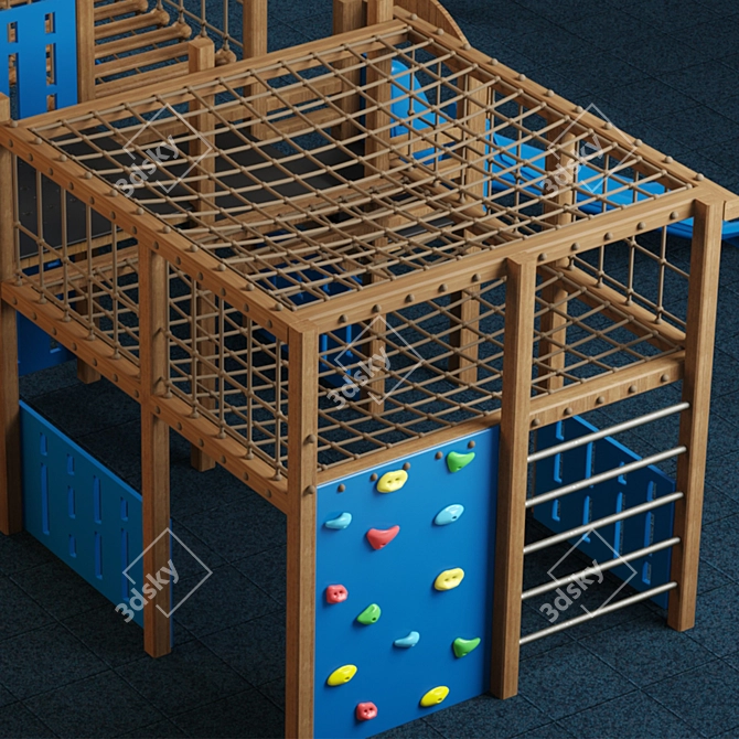 Ultimate Kids Playground Set: Slide & Climbing Fun 3D model image 3